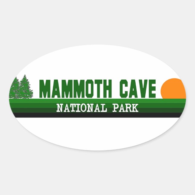 Sticker Ovale Parc national de Mammoth Cave (Devant)