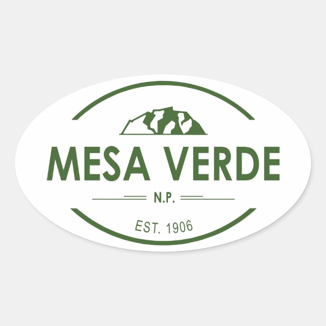 Sticker Ovale Parc national de Mesa Verde (Devant)