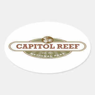 Sticker Ovale Parc national de récif de capitol