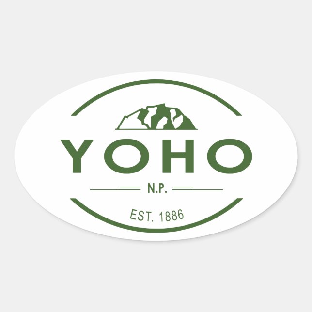 Sticker Ovale Parc national de Yoho (Devant)