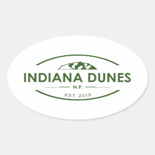 Sticker Ovale Parc national des dunes d'Indiana