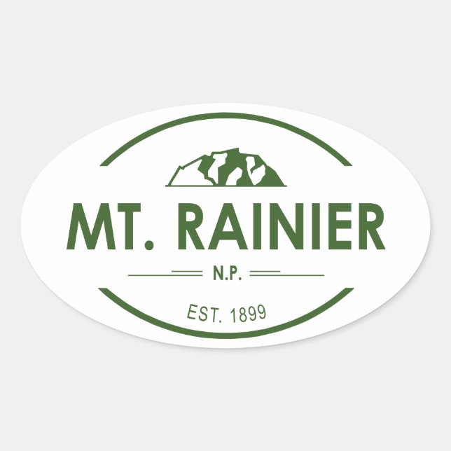 Sticker Ovale Parc national du Mont-Rainier (Devant)