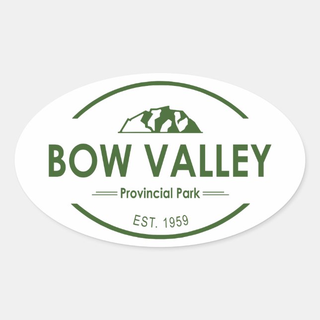 Sticker Ovale Parc provincial de Bow Valley (Devant)