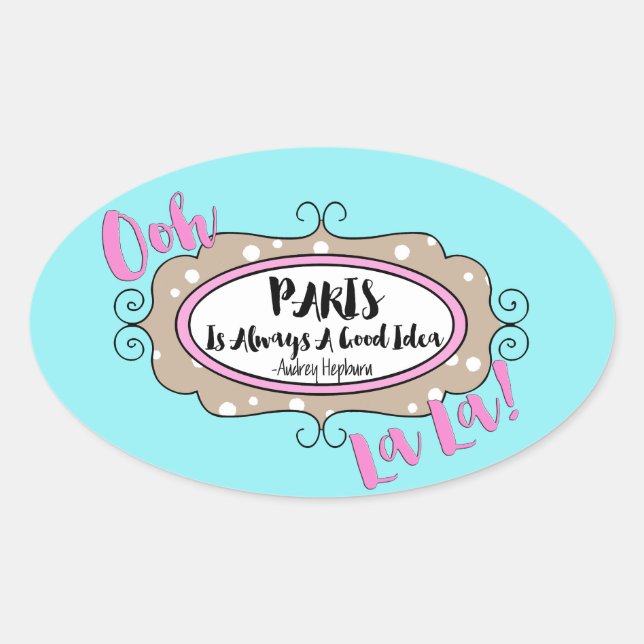 Sticker Ovale Paris (Devant)