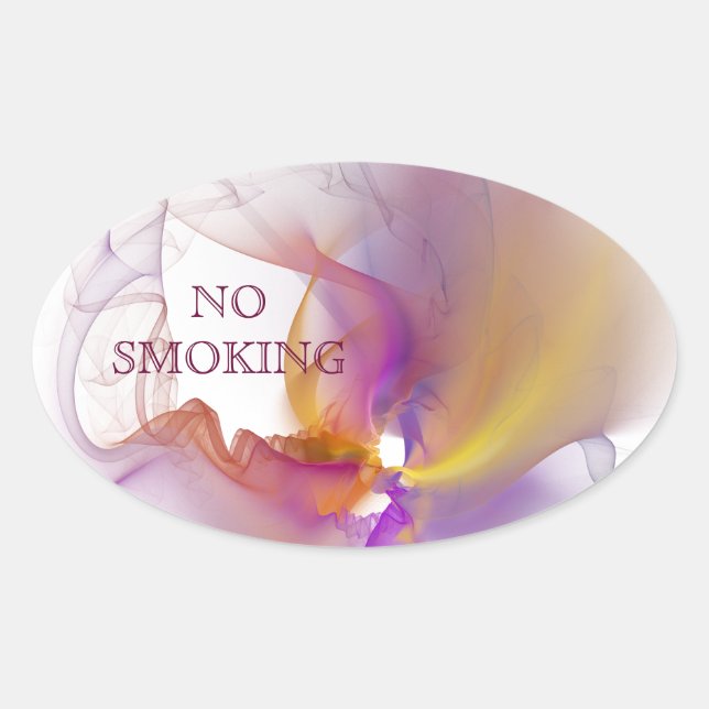 Sticker Ovale Pas de tabac (Devant)