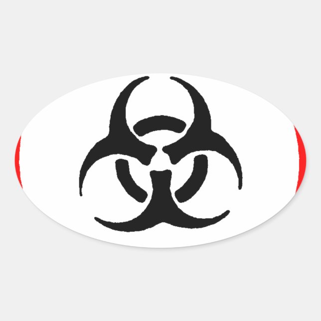 Sticker Ovale pathogènes transmis par le sang (Devant)