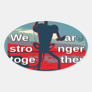 Sticker Ovale Patriotique responsabiliser USA Change, unir plus
