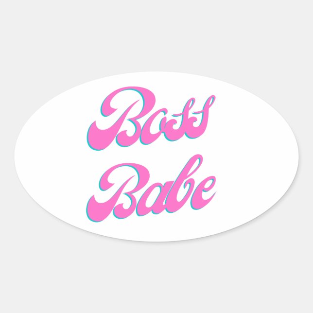 Sticker Ovale Patron Babe (Devant)