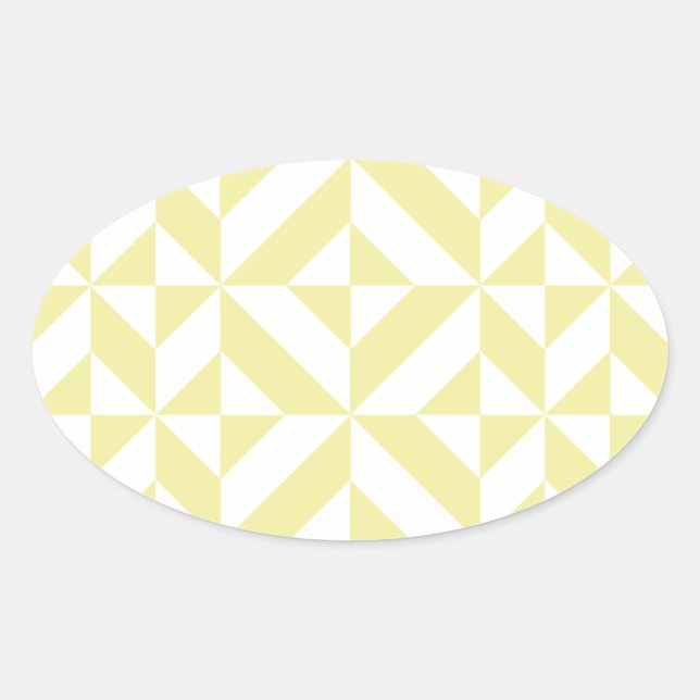 Sticker Ovale Patters de Pale Yellow (Devant)