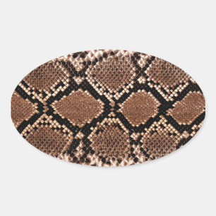 Sticker Ovale Peau de Crotale Diamondback de l'Ouest