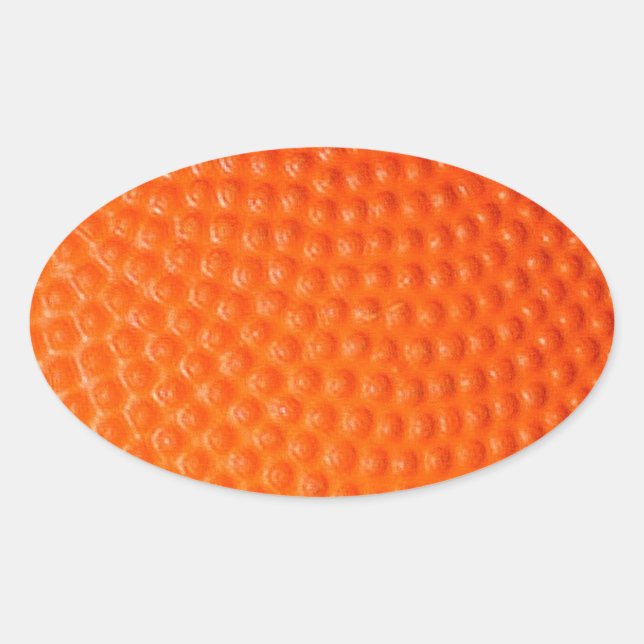 Sticker Ovale Peau de fermeture du basket-ball (Devant)
