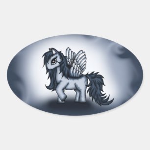 Sticker Ovale Pegasus Pony