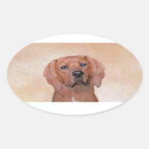 Sticker Ovale Peinture sur pilon rouge - Belle peinture original