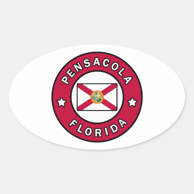 Sticker Ovale Pensacola Floride (Devant)