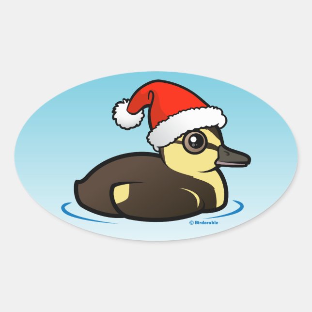 Sticker Ovale Père Noël Duckling (Devant)