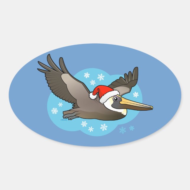 Sticker Ovale Père Noël Peli (Devant)