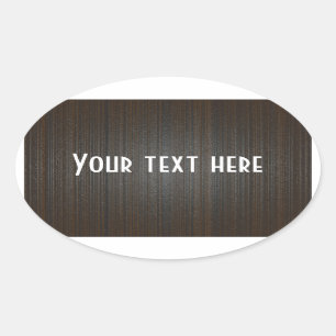 Sticker Ovale Personnalisable ajouter du bois de texte bg