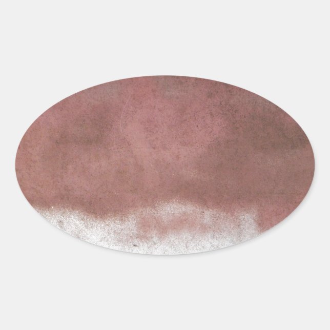 Sticker Ovale personnalisé de luxe rose et blanc (Devant)