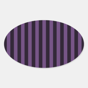 Sticker Ovale Personnaliser des rayures verticales violettes !