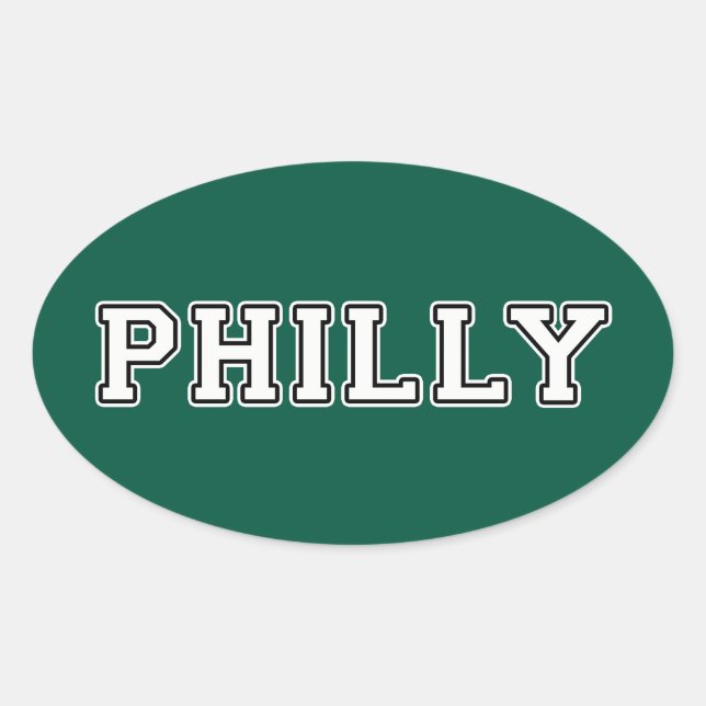 Sticker Ovale Philadelphie Pennsylvanie (Devant)