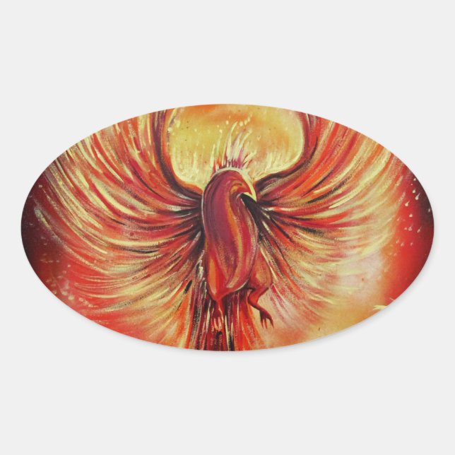 Sticker Ovale Phoenix (Devant)