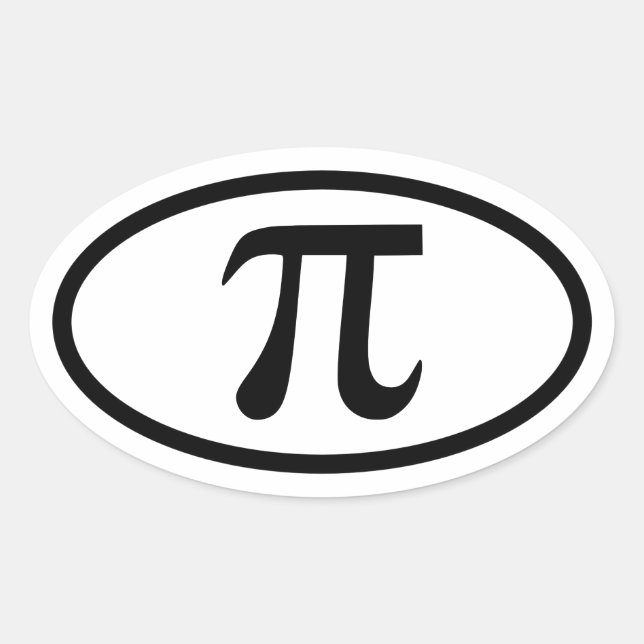 Sticker ovale Pi (Devant)