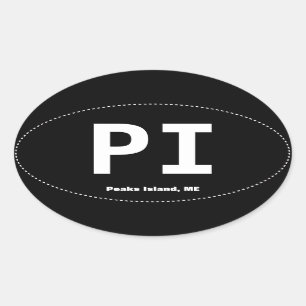 Sticker Ovale Pi fait une pointe l'adhésif pour pare-chocs