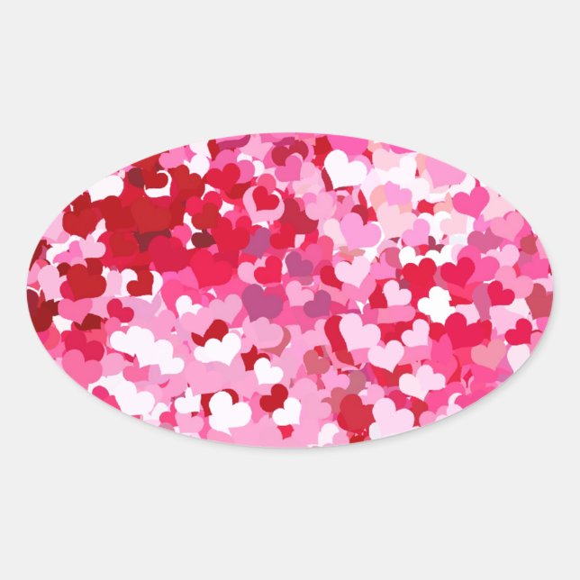 Sticker Ovale Pink Confeti (Devant)