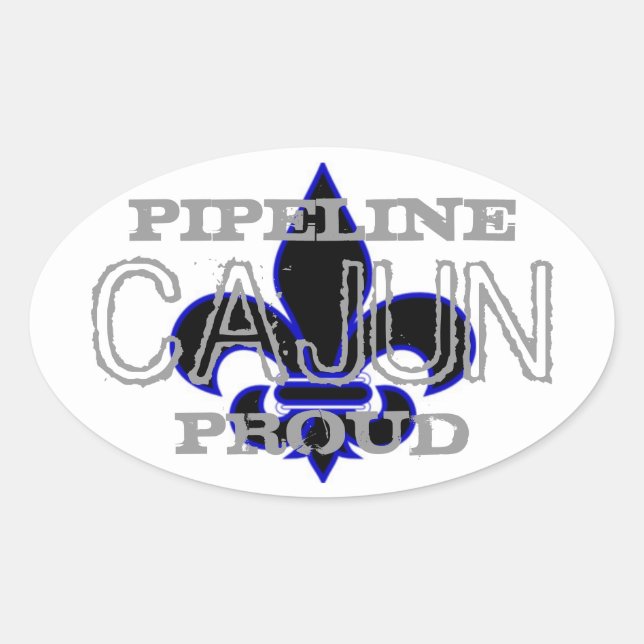 Sticker Ovale Pipeline Cajun (Devant)