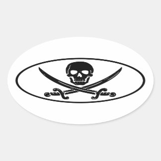 Sticker Ovale Pirate