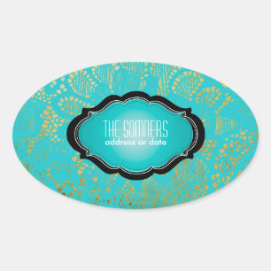 Sticker Ovale PixDezines couleur vintage/do-it-yourself couleur