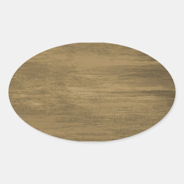 Sticker Ovale plaque en or grungy (Devant)