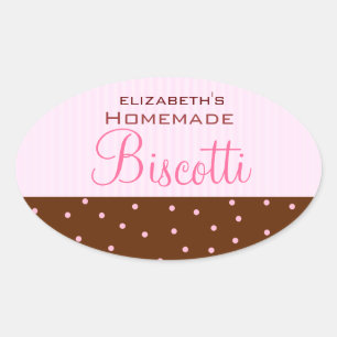 Sticker Ovale Points Brown Roses