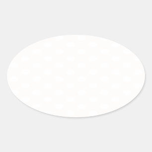 Sticker Ovale Pois grand - blanc sur lin