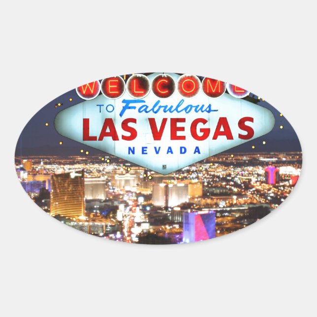 Sticker Ovale Poison de Las Vegas (Devant)