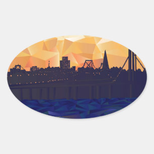 Sticker Ovale Pont de Bay