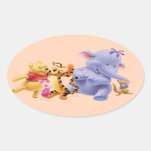 Sticker Ovale Pooh & Friends 6