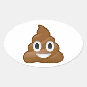 Sticker Ovale Poop émoji
