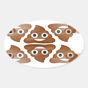 Sticker Ovale poop emojis
