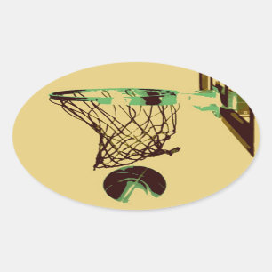 Sticker Ovale Pop Art Basket