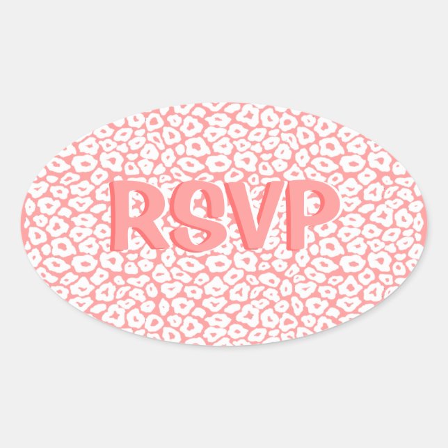 Sticker Ovale Pop Leopard (Devant)