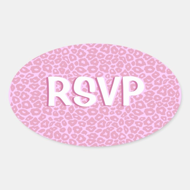 Sticker Ovale Pop Leopard (Devant)