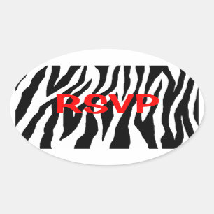 Sticker Ovale Pop Zebra