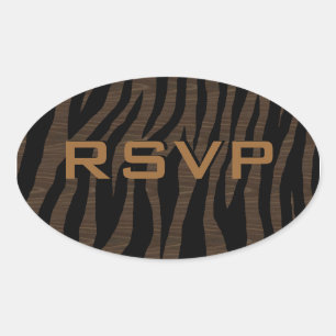 Sticker Ovale Pop Zebra