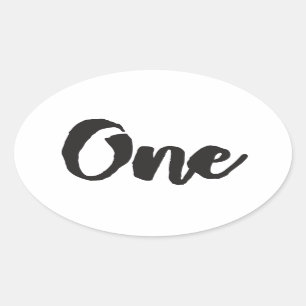 Sticker Ovale Premier anniversaire Premier anniversaire Mon 1er 