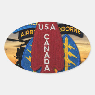 Sticker Ovale Premier vétéran de la Force de service spécial 