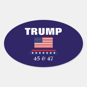 STICKER OVALE PRÉSIDENT TRUMP