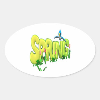 Sticker Ovale Printemps 3