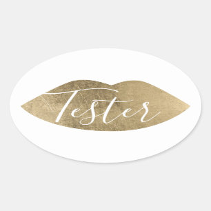 Sticker Ovale Produit Tester l'échantillon Essayez-moi Lièvres d