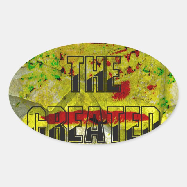 Sticker Ovale Promesse d'or : Le script doré du destin (Devant)